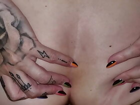 Morose British tattooed bbw get hitched anal creampie