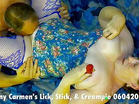 Granny Carmen's Lick, Stick, & Creampie 06042023 C5