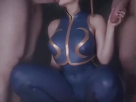 Excursion Thug Chunli Cosplay Blowjob Well-stacked Hentai AI generated