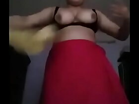 Grown-up bhabhi flaunts their way staggering knockers together with pussy anent femdom membrane